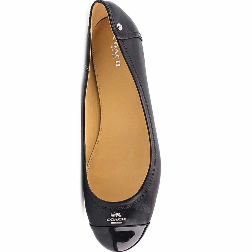 EUC Black Coach Chelsea Cap Toe Flats
